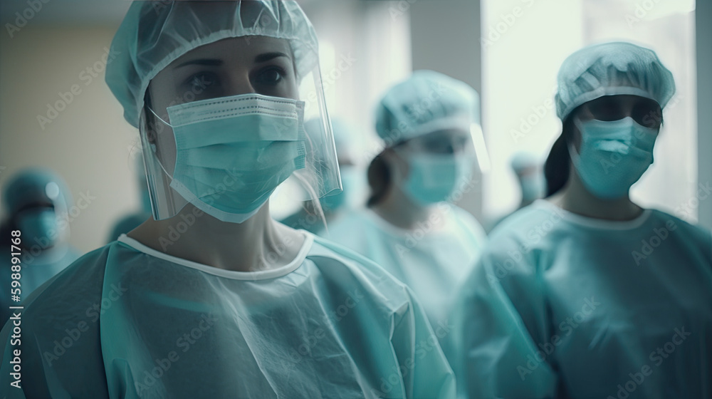 Medical staff in a hospital. Generative AI Medical staff in a hospital. Generative AI