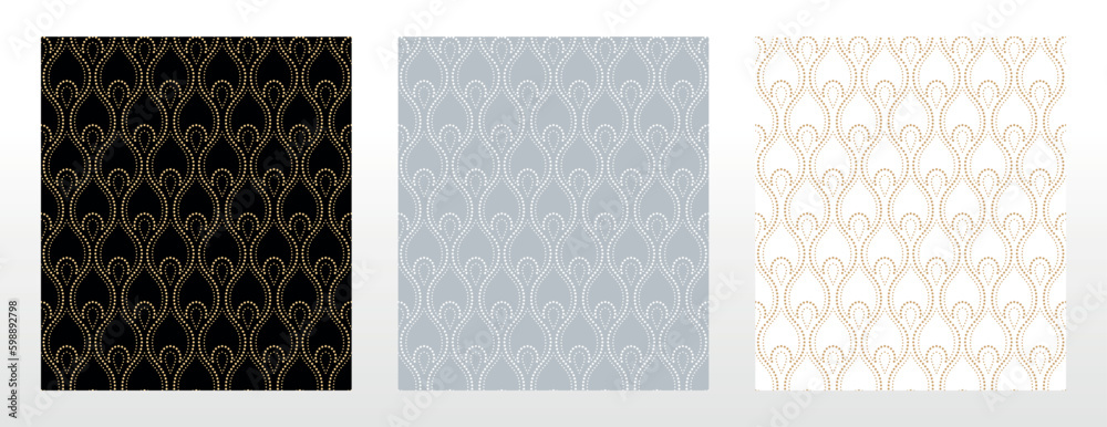 Set of abstract geometric patterns. Seamless vector backgrounds. Colored ornaments Graphic modern patterns Simple lattice graphic design Set of abstract geometric patterns. Seamless vector backgrounds. Colored ornaments Graphic modern patterns Simple lattice graphic design