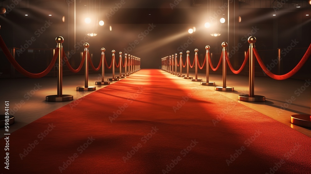 The Glitz and Glamour of the Red Carpet at an Awards Ceremony. Generative AI