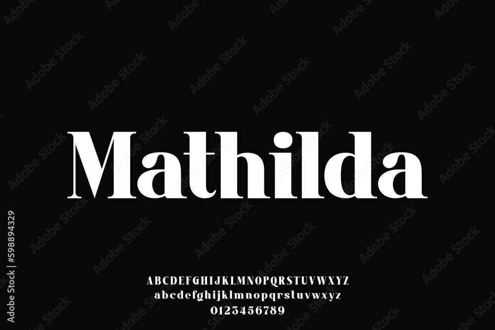 Unique and elegant serif font vector for headline, logo and branding design Unique and elegant serif font vector for headline, logo and branding design