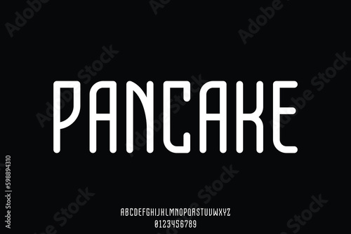 Unique and soft rounded display font vector illustration