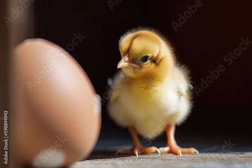 Chick coming out of the egg...
