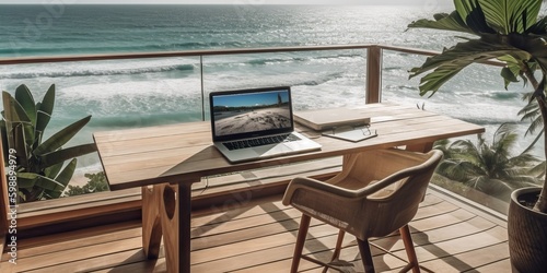 Telecommuting by the sea, t...