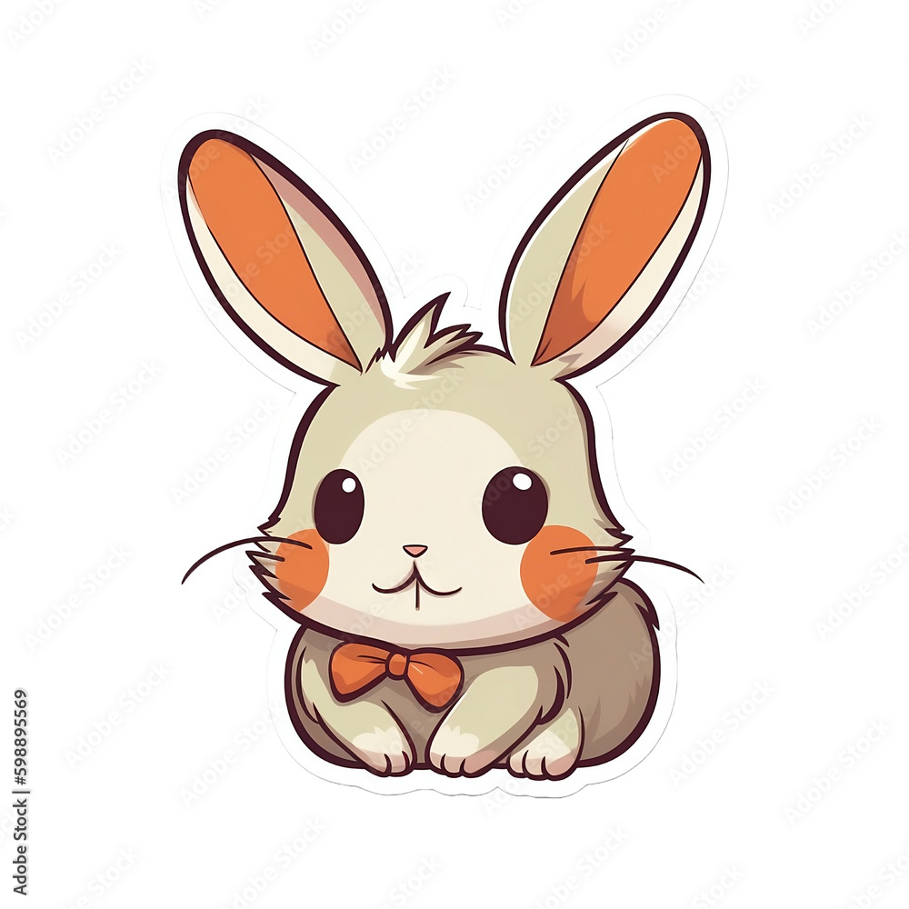 cute easter bunny sticker