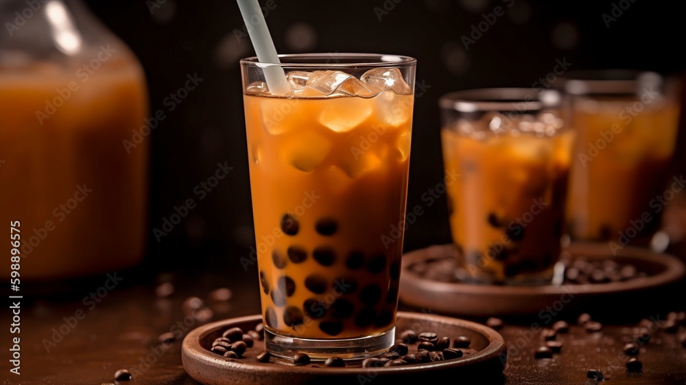 Generative AI This is the traditional bubble tea, produced with black