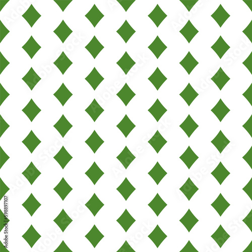 Seamless pattern with green rhombuses
