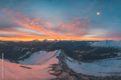 Alpine sunrise on Agrafa mountains