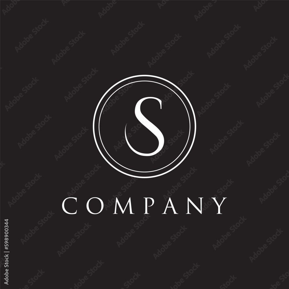 Logo design abstract template initial letter s element with geometry. Modern and minimalist artistic s symbol.