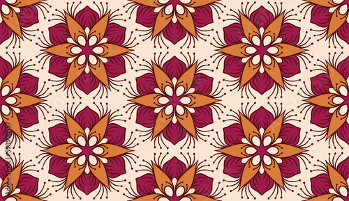 Geometric ethnic pattern seamless flower color oriental.
seamless pattern.Design for fabric,curtain,black background, carpet, shawl,clothing,wrapping, Batik,fabric,handkerchief,Vector illustration.
