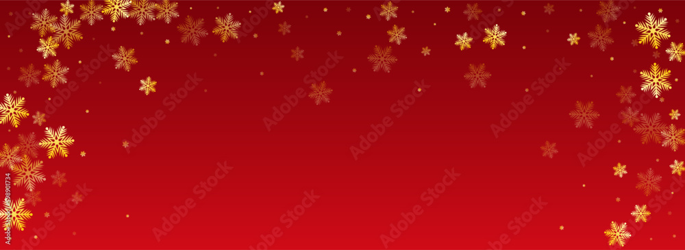 Silver Snowfall Vector Panoramic Red Background. Silver Snowfall Vector Panoramic Red Background.