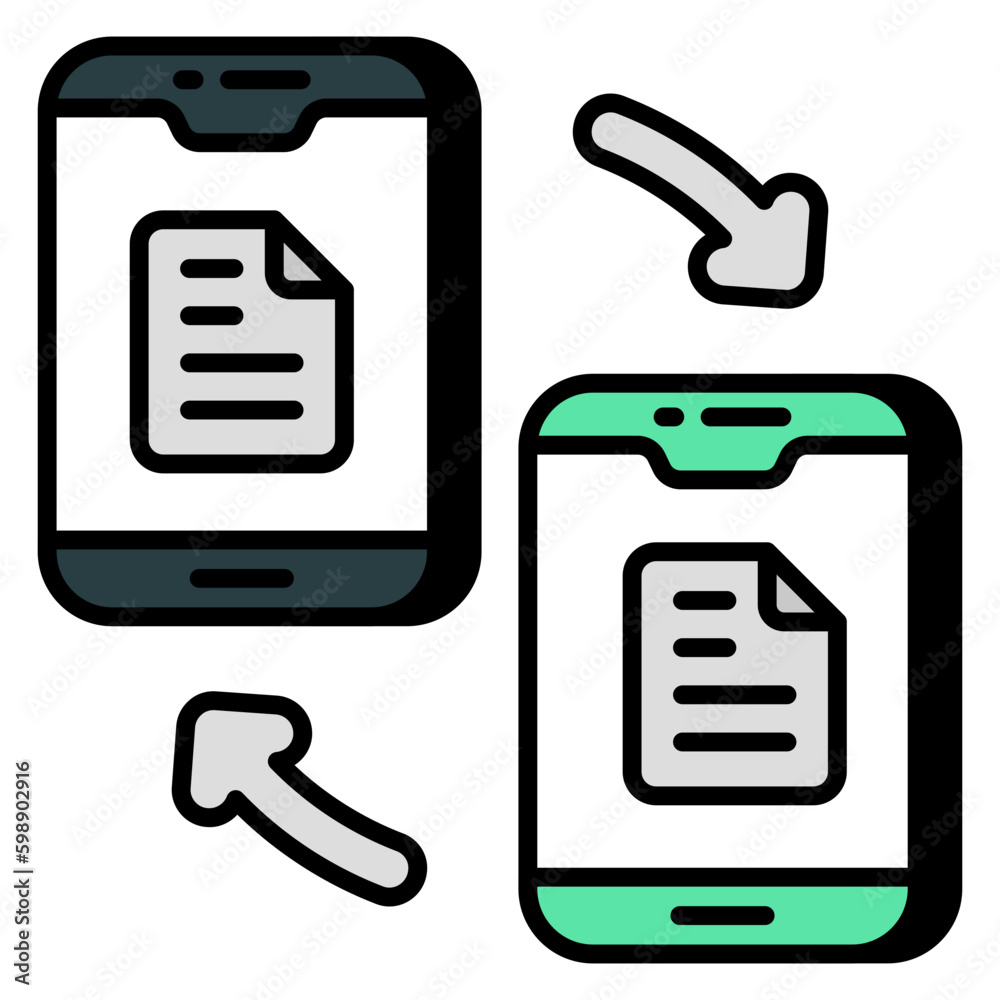 A perfect design icon of online data transfer A perfect design icon of online data transfer