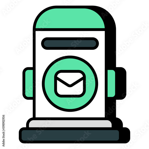 Trendy vector design of letterbox