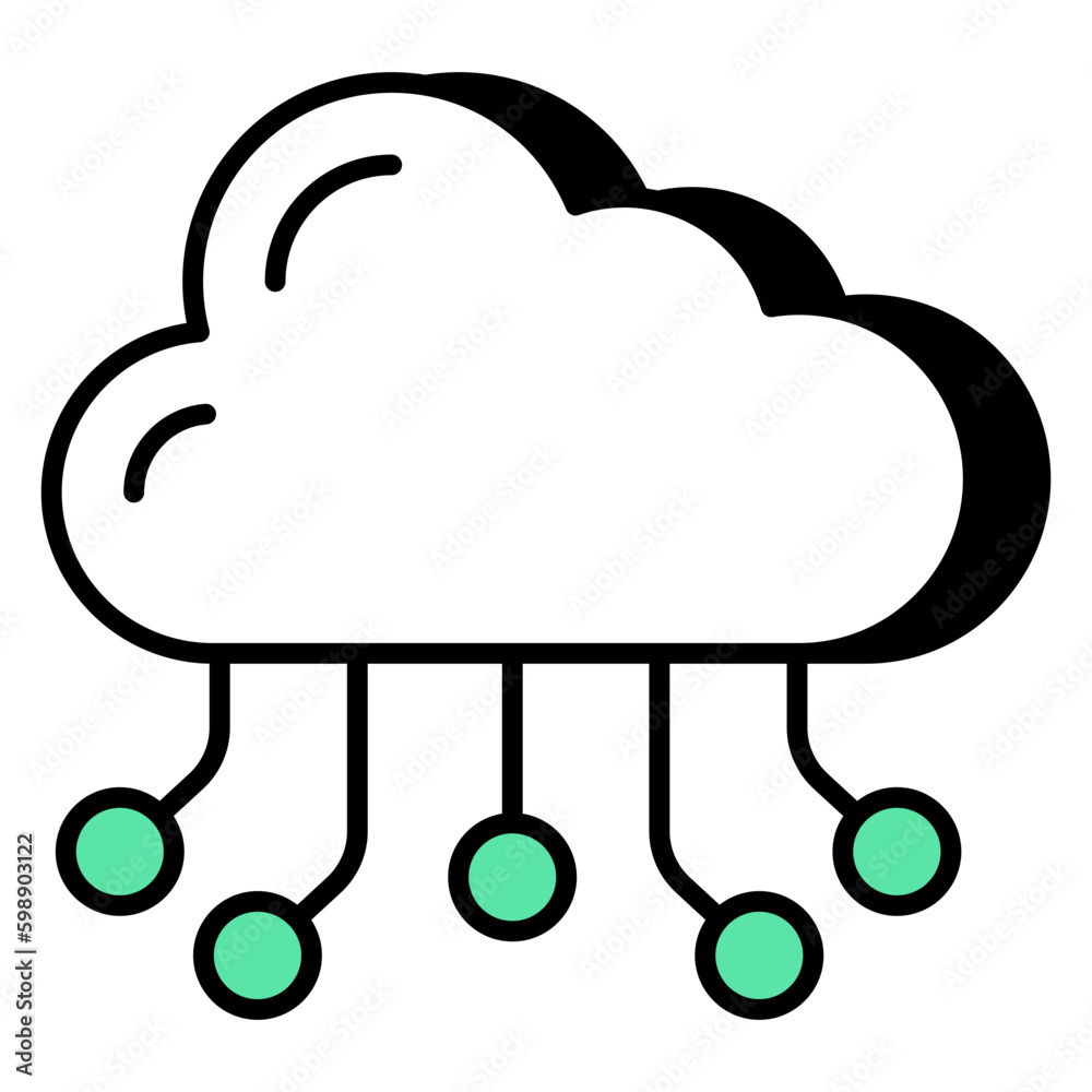 Premium download icon of cloud networking Premium download icon of cloud networking