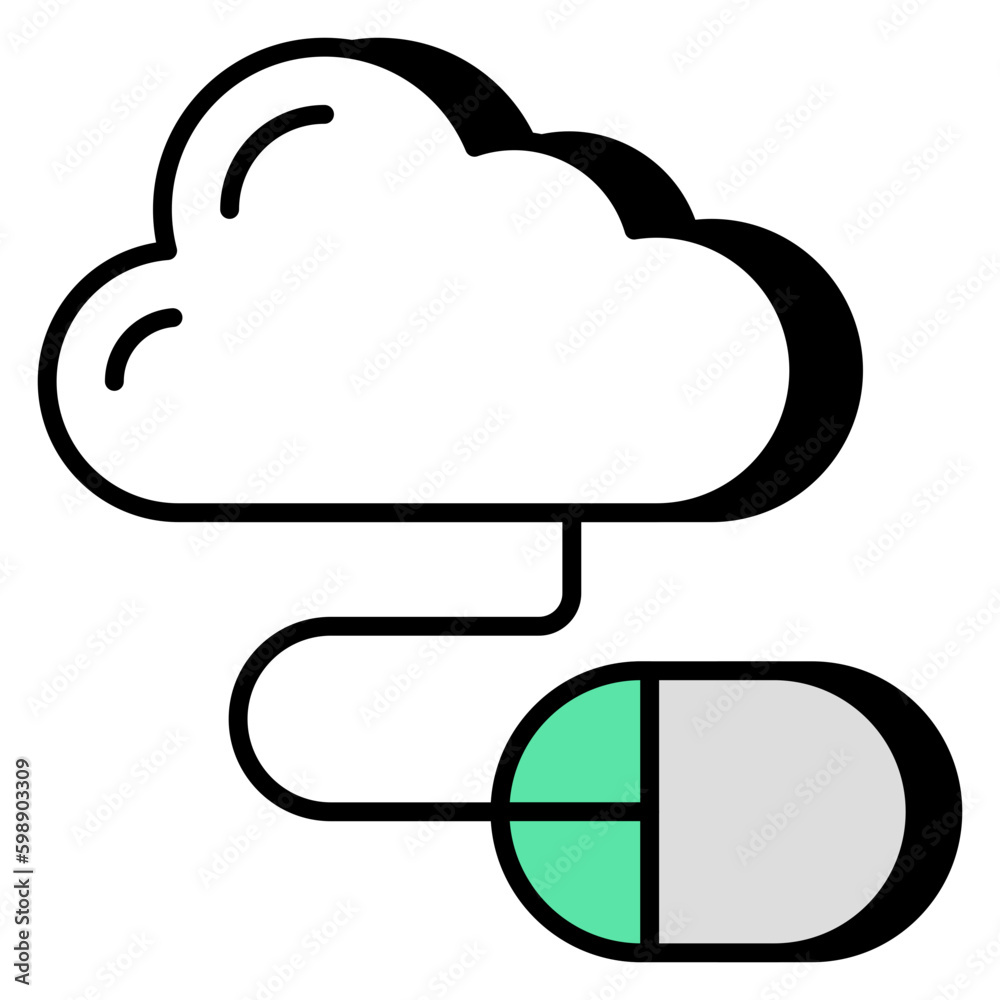 Modern design icon of cloud click Modern design icon of cloud click