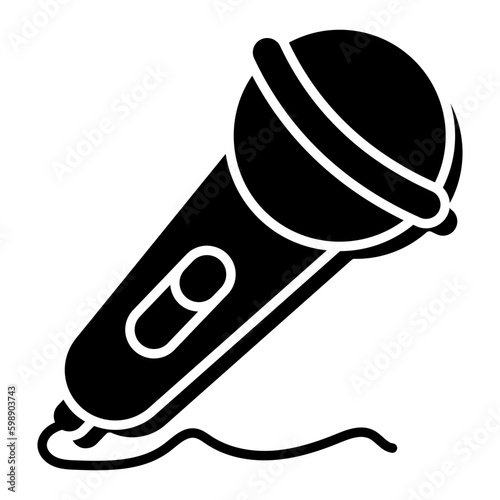 Modern design icon of singing mic