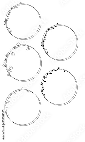 Kreise mit Bordüren aus Blättern fürs Journal