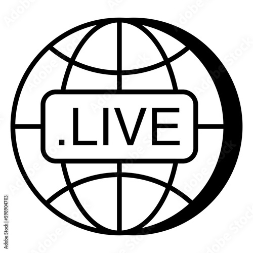 Editable design icon of global live streaming