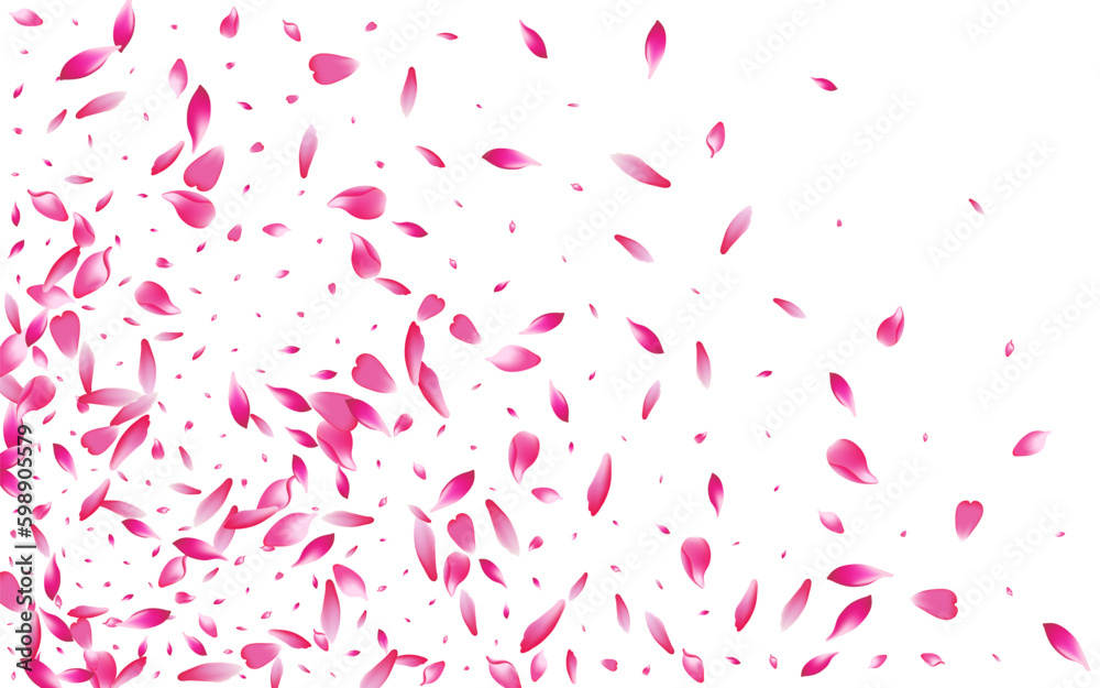 Transparent Apple Petal Vector White Background.