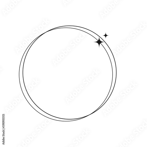 Monoline Circle Aesthetic Frame
