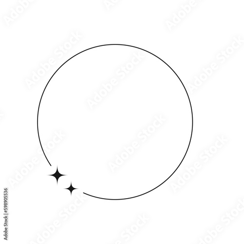 Monoline Circle Aesthetic Frame