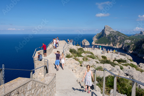 Aussichtspunkt, Mirador d es Colomer, Mirador de Mal Pas, Cap de Formentor, Kap Formentor, Mallorca, Balearen, Spanien, Europa