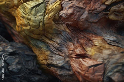 A close-up of a natural surface, such as a piece of bark or stone, with interesting texture and color variation, Generative AI