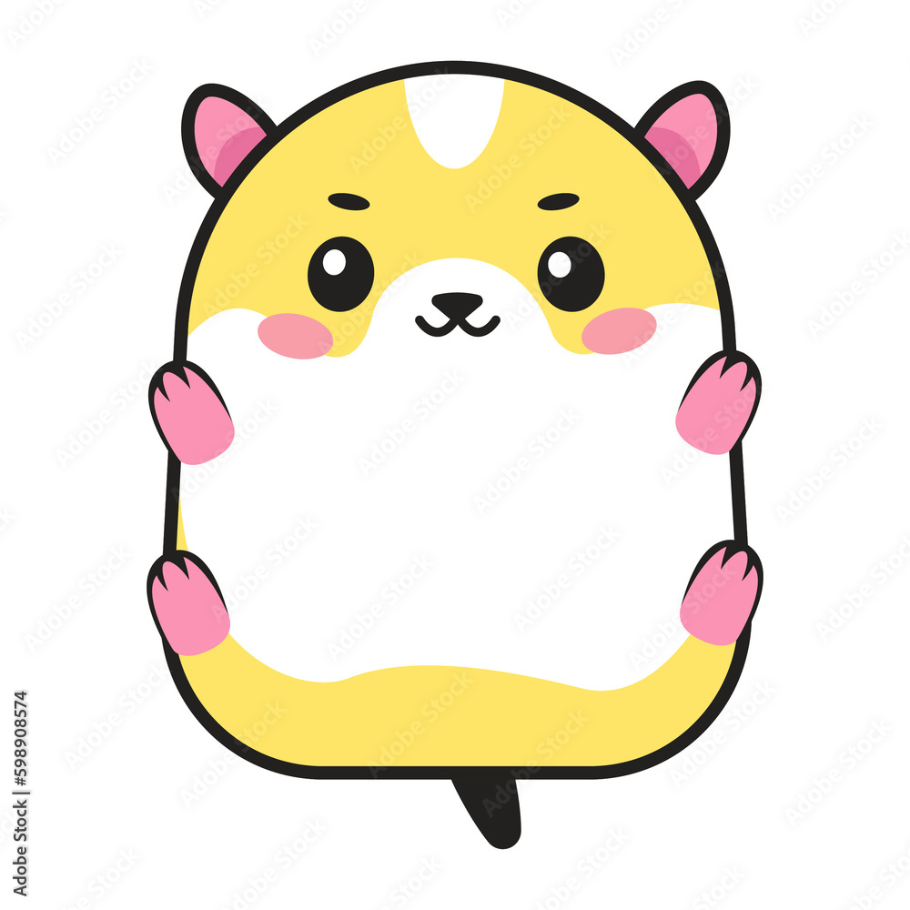 cute hamster in flat style cute hamster in flat style