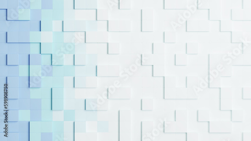 blue and white cube abstract background