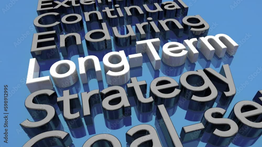 Long-Term Strategy Plan Goal Committed Extended Period Time 3d Animation Long-Term Strategy Plan Goal Committed Extended Period Time 3d Animation