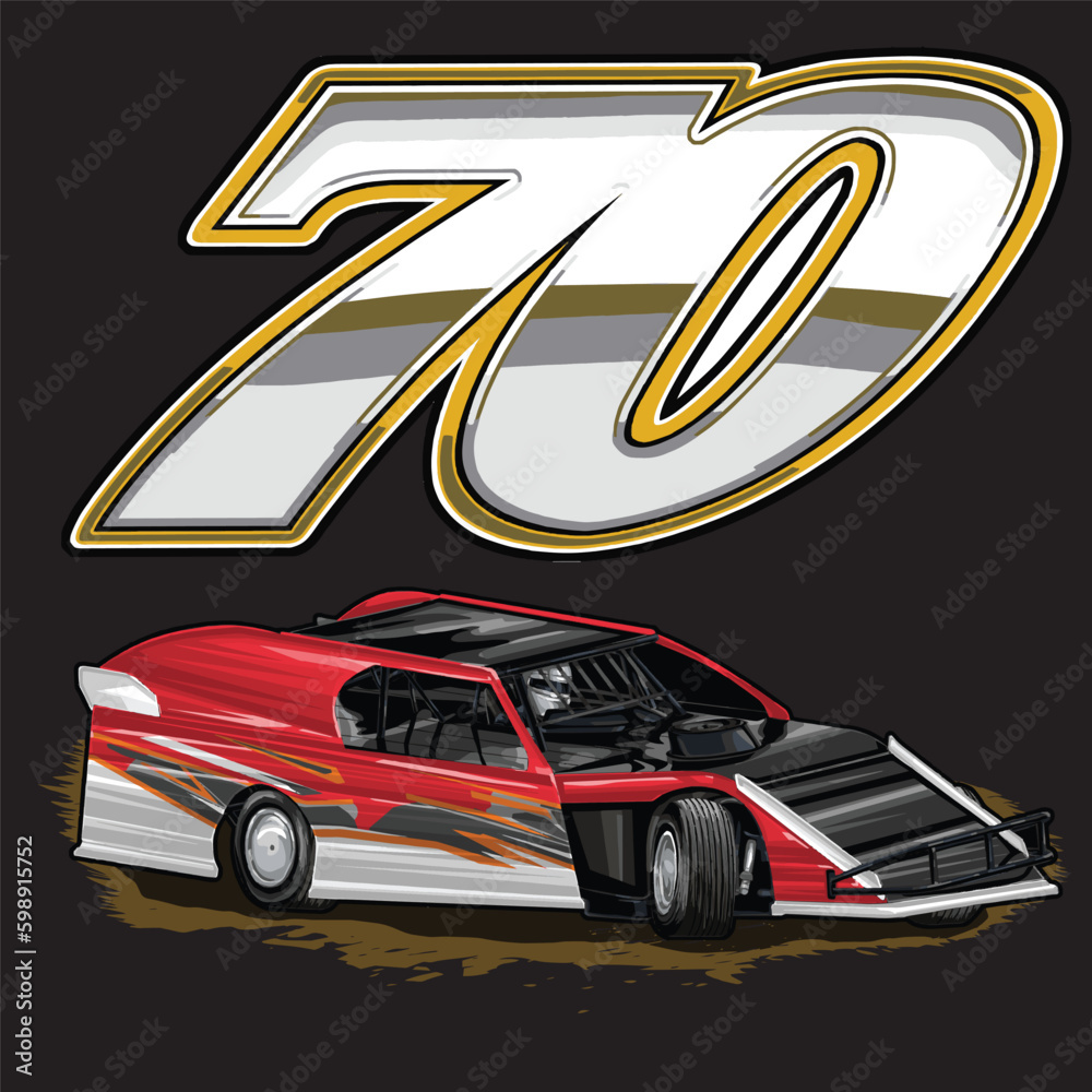 dirt splash racing illustration isolated in black background for poster ...