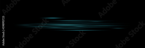 Modern wide abstract technology background with glowing high speed and motion light effect. Vector illustration