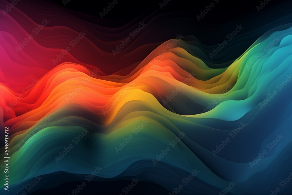 Obraz premium background flowing illustration line graphic blue wallpaper pink generative ai abstract concept bright wave. Generative AI. Generative AI