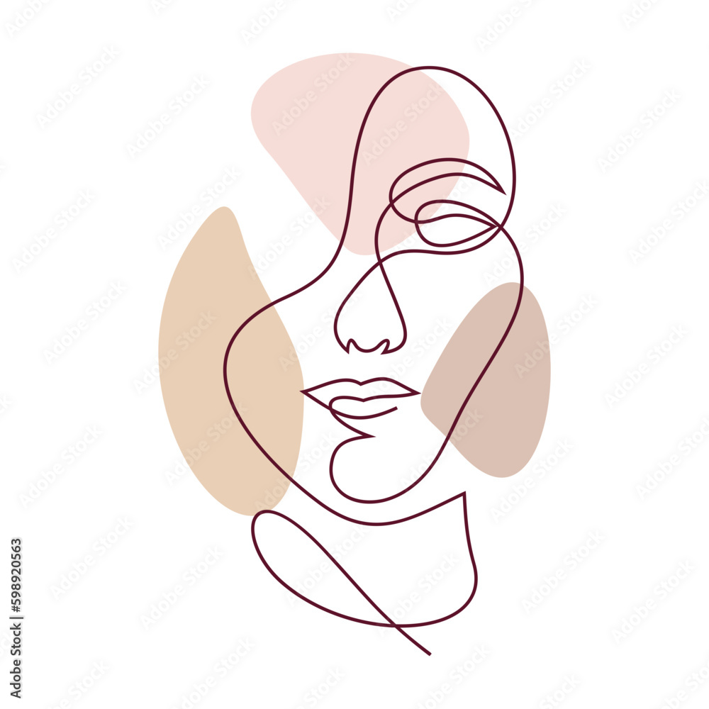 Woman Face Line Woman Face Line