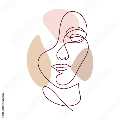 Woman Face Line