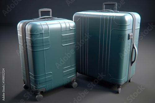 suitcase with luggage, ai generative
