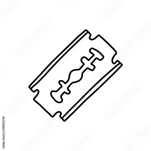hand drawn vector Razor blade in a doodle cartoon style photo