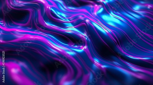 Blue and Purple Abstract Pattern. Marble Texture. 3D Pattern. Generative AI