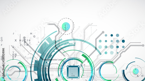 Abstract background on technological and scientific topics. CPU concept.