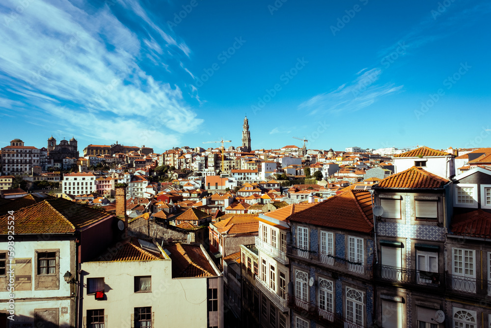 The city of porto in the north of Portugal