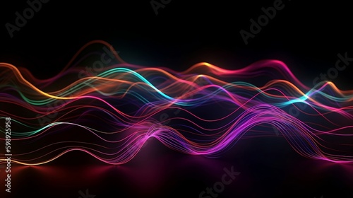abstract glowing lines