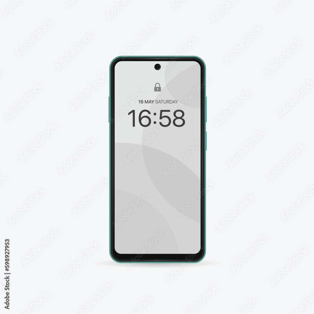 Isolated realistic mobile phone mockup 