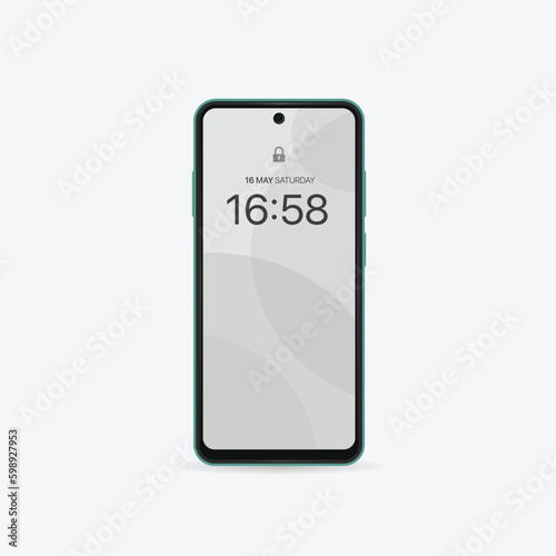 Isolated realistic mobile phone mockup 