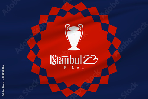ISTANBUL, TURKEY - APRIL 28, 2023: UEFA Champions League final will take place at Istanbul's Atatürk Olympic Stadium on 10 June 2023.