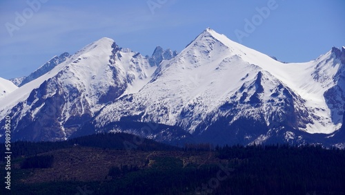 Zakopane tatry wysokie panorama gór, góry w śniegu, podróże widoki, zakopane © Kamila