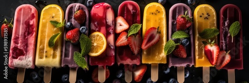 Appetizing ice cream. Aesthetically attractive ice cream. Generative AI