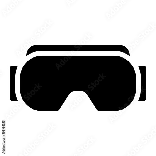 virtual reality glasses glyph icon