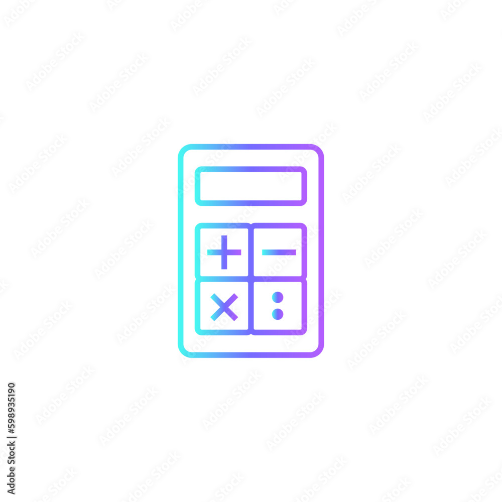 Calculator Education icon with blue duotone style. finance, accounting, financial, money, calculation, calculate, math. Vector illustration Calculator Education icon with blue duotone style. finance, accounting, financial, money, calculation, calculate, math. Vector illustration