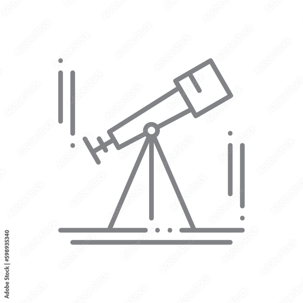 Astronomy Education icon with black outline style. space, moon, planet, telescope, universe, satellite, cosmos. Vector illustration Astronomy Education icon with black outline style. space, moon, planet, telescope, universe, satellite, cosmos. Vector illustration