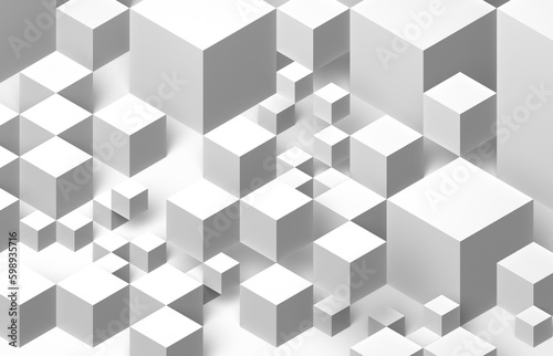 Fototapeta Naklejka Na Ścianę i Meble -  Cube Abstract Background Image (Isometric)
