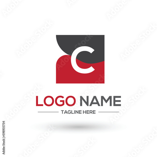 simple letter logo template vector set